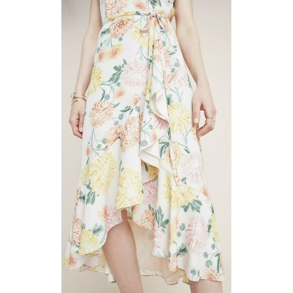 Yumi Kim Floral Hydrangea Wrap Midi Dress Size Small NWT - Picture 3 of 8